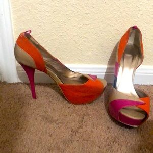 Color block heels
